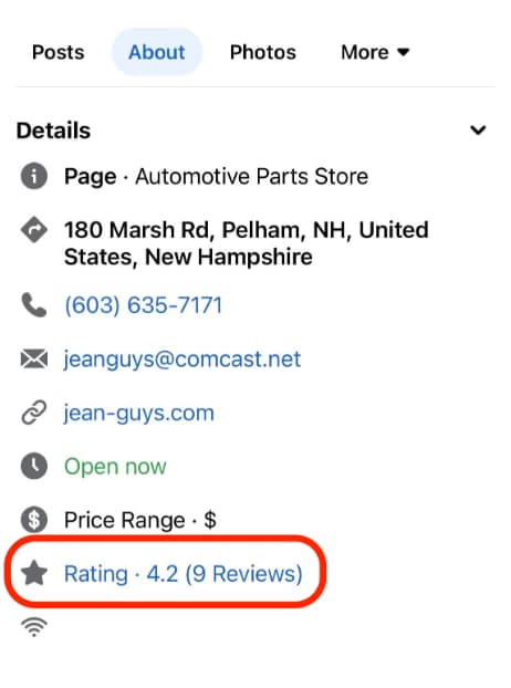 facebook customer reviews - how to identify competitors
